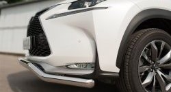 15 999 р. Защита переднего бампера (Ø63 мм волна, нержавейка, F-SPORT) SLITKOFF  Lexus NX200T  Z10 (2014-2017)  с доставкой в г. Кемерово. Увеличить фотографию 3