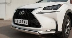 11 599 р. Защита переднего бампера (Ø75х42 мм, нержавейка, F-SPORT) Russtal Lexus NX200T Z10 (2014-2017)  с доставкой в г. Кемерово. Увеличить фотографию 2