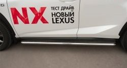 77 999 р. Широкая защита порогов F SPORT Russtal Lexus NX200T Z10 (2014-2017) (Текстура поверхности листа №1)  с доставкой в г. Кемерово. Увеличить фотографию 3