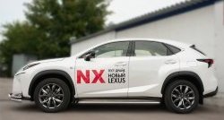 77 999 р. Широкая защита порогов F SPORT Russtal Lexus NX200T Z10 (2014-2017) (Текстура поверхности листа №1)  с доставкой в г. Кемерово. Увеличить фотографию 4