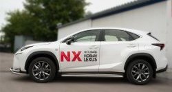 77 999 р. Широкая защита порогов F SPORT Russtal Lexus NX200T Z10 (2014-2017) (Текстура поверхности листа №1)  с доставкой в г. Кемерово. Увеличить фотографию 6