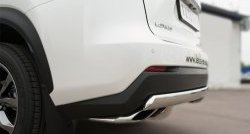 11 599 р. Защита заднего бампера (Ø75x42 мм, нержавейка, F-Sport) Russtal Lexus NX200T Z10 (2014-2017)  с доставкой в г. Кемерово. Увеличить фотографию 3