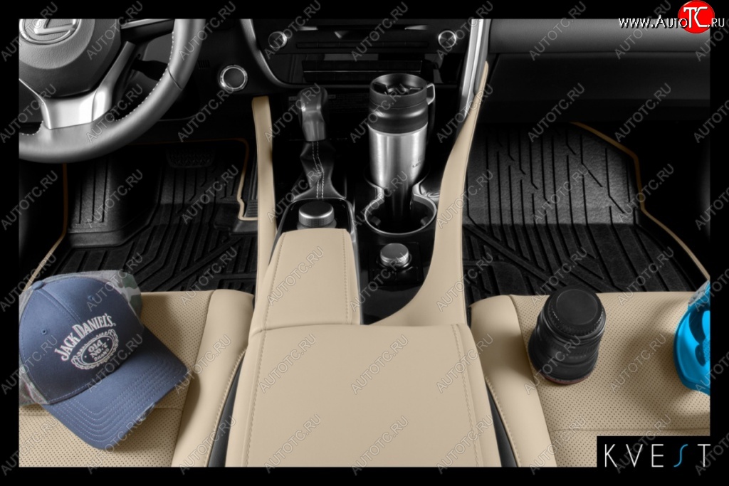 8 449 р. Коврик в салони премиум-класса Kvest (бежевый/бежевый)  Lexus NX200T  Z10 (2014-2017)  с доставкой в г. Кемерово