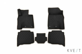 Коврик в салони премиум-класса Kvest (черный/бежевый) Lexus NX200T  Z10 (2014-2017)