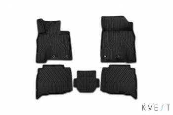 Коврик в салони премиум-класса Kvest (черный/серый) Lexus NX200T  Z10 (2014-2017)