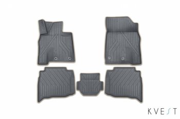 Коврик в салони премиум-класса Kvest (серый/бежевый) Lexus NX200T  Z10 (2014-2017)