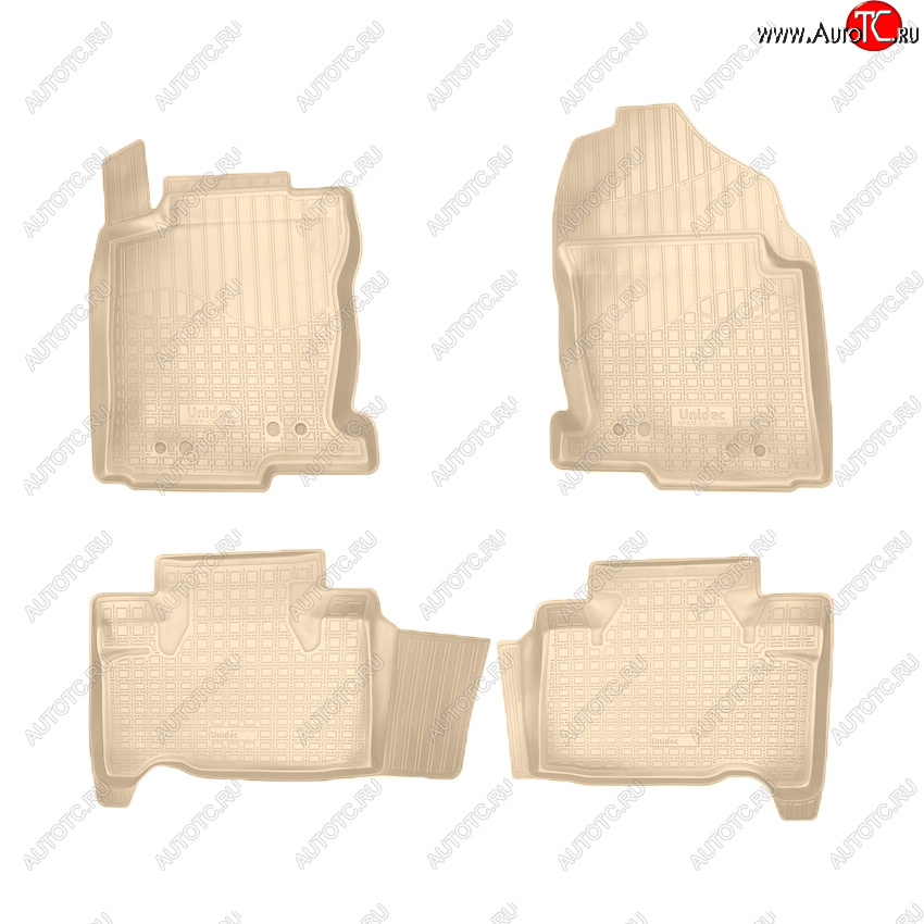 3 399 р. Коврики салона Norplast Unidec  Lexus NX200  Z10 - NX300h  Z10 (Цвет: бежевый)  с доставкой в г. Кемерово