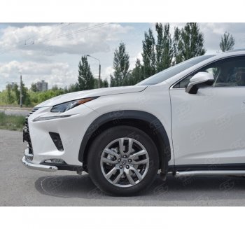 17 849 р. Защита переднего бампера (Ø63 мм, нержавейка) SLITKOFF  Lexus NX300h  Z10 (2014-2017) дорестайлинг  с доставкой в г. Кемерово. Увеличить фотографию 2