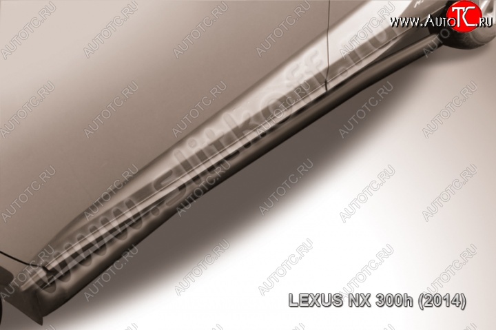 10 349 р. Защита порогов из труб d57 Slitkoff  Lexus NX300h  Z10 (2014-2017) дорестайлинг (Цвет: серебристый)  с доставкой в г. Кемерово