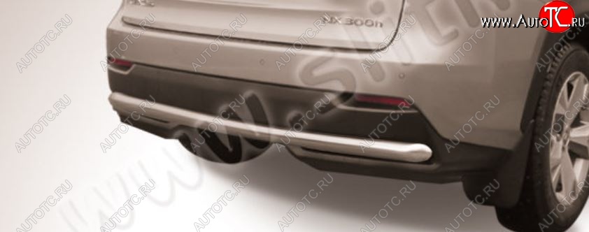 9 999 р. Защита заднего бампера Slitkoff (d57)  Lexus NX300h  Z10 (2014-2017) дорестайлинг (Нержавейка, Без окраски)  с доставкой в г. Кемерово