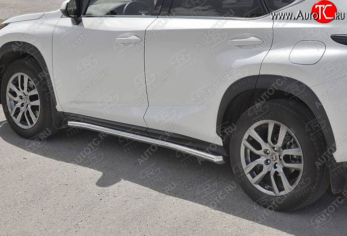 19 999 р. Защита порогов на SLITKOFF (труба d63) нержавейка  Lexus NX300h  Z10 (2014-2017) дорестайлинг  с доставкой в г. Кемерово