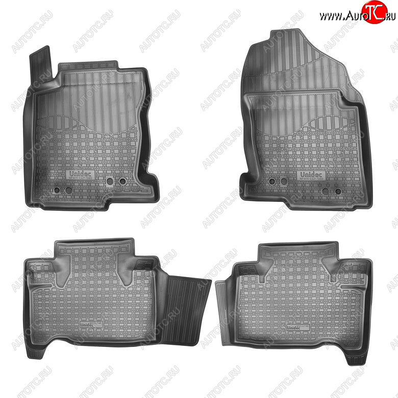 2 499 р. Комплект ковриков в салон Norplast Unidec Lexus NX200T Z10 (2014-2017) (Цвет: черный)  с доставкой в г. Кемерово