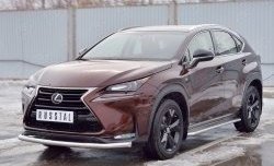 15 999 р. Защита переднего бампера (Ø63 мм, нержавейка) SLITKOFF  Lexus NX200  Z10 (2014-2017) дорестайлинг  с доставкой в г. Кемерово. Увеличить фотографию 2