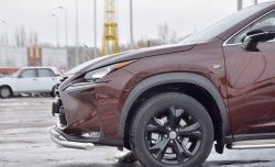 18 799 р. Защита переднего бампера (2 трубыØ63 и 42 мм, нержавейка) SLITKOFF Lexus NX200 Z10 дорестайлинг (2014-2017)  с доставкой в г. Кемерово. Увеличить фотографию 3