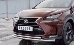 18 799 р. Защита переднего бампера (2 трубыØ63 и 42 мм, нержавейка) SLITKOFF Lexus NX200 Z10 дорестайлинг (2014-2017)  с доставкой в г. Кемерово. Увеличить фотографию 4