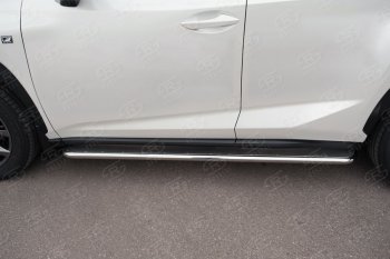 35 549 р. Широкая защита порогов с трубой диаметром 42 мм SLITKOFF v3  Lexus NX200  Z10 (2014-2017) дорестайлинг  с доставкой в г. Кемерово. Увеличить фотографию 3