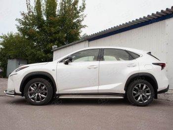 35 549 р. Широкая защита порогов с трубой диаметром 42 мм SLITKOFF v3  Lexus NX200  Z10 (2014-2017) дорестайлинг  с доставкой в г. Кемерово. Увеличить фотографию 4
