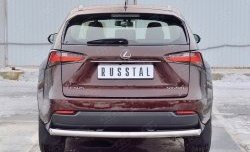 16 249 р. Защита заднего бампера (Ø63 мм, нержавейка) SLITKOFF Lexus NX200 Z10 дорестайлинг (2014-2017)  с доставкой в г. Кемерово. Увеличить фотографию 1