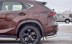 16 899 р. Защита заднего бампера (Ø63 мм уголки, нержавейка) SLITKOFF  Lexus NX200  Z10 (2014-2017) дорестайлинг  с доставкой в г. Кемерово. Увеличить фотографию 3