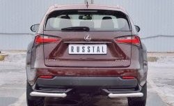 16 899 р. Защита заднего бампера (Ø63 мм уголки, нержавейка) SLITKOFF Lexus NX200 Z10 дорестайлинг (2014-2017)  с доставкой в г. Кемерово. Увеличить фотографию 1