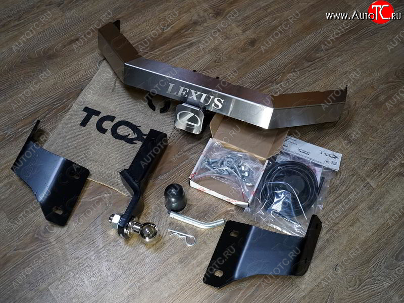 21 199 р. Фаркоп (тягово-сцепное устройство) TCC (надпись Lexus)  Lexus RX350L  AL20 (2017-2022) дорестайлинг, рестайлинг (Оцинкованный, шар E - нержавейка)  с доставкой в г. Кемерово