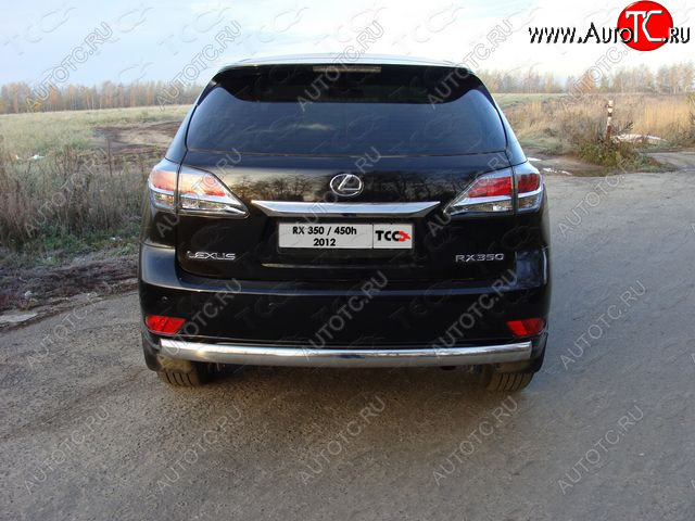 25 499 р. Защита заднего бампера (овальная) ТСС (нержавейка d75х42 мм)  Lexus RX350  AL10 (2012-2015) рестайлинг  с доставкой в г. Кемерово