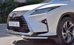 15 249 р. Защита переднего бампера (Ø42 мм, нержавейка) SLITKOFF  Lexus RX  200T (2015-2017) AL20 дорестайлинг  с доставкой в г. Кемерово. Увеличить фотографию 4