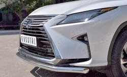 16 949 р. Защита переднего бампера (Ø63 мм, нержавейка) SLITKOFF  Lexus RX  200T (2015-2017) AL20 дорестайлинг  с доставкой в г. Кемерово. Увеличить фотографию 4
