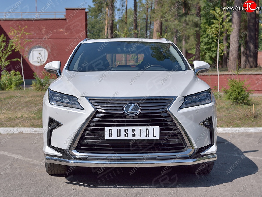 16 949 р. Защита переднего бампера (Ø63 мм, нержавейка) SLITKOFF  Lexus RX  200T (2015-2017) AL20 дорестайлинг  с доставкой в г. Кемерово