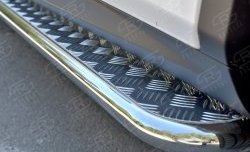 24 649 р. Широкая защита порогов из трубы диаметром 42 мм SLITKOFF  Lexus RX  200T (2015-2017) AL20 дорестайлинг  с доставкой в г. Кемерово. Увеличить фотографию 3