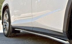 17 299 р. Защита порогов из круглой трубы диаметром 42 мм SLITKOFF Lexus RX 200T AL20 дорестайлинг (2015-2017)  с доставкой в г. Кемерово. Увеличить фотографию 3