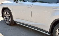 29 699 р. Защита порогов из круглой трубы диаметром 63 мм SLITKOFF Lexus RX 200T AL20 дорестайлинг (2015-2017)  с доставкой в г. Кемерово. Увеличить фотографию 2