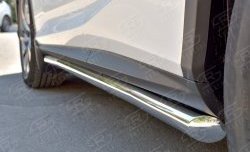 29 699 р. Защита порогов из круглой трубы диаметром 63 мм SLITKOFF Lexus RX 200T AL20 дорестайлинг (2015-2017)  с доставкой в г. Кемерово. Увеличить фотографию 4