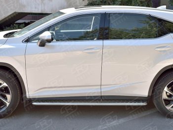 22 999 р. Широкая защита порогов с трубой диаметром 42 мм SLITKOFF v2  Lexus RX  200T (2015-2017) AL20 дорестайлинг  с доставкой в г. Кемерово. Увеличить фотографию 3