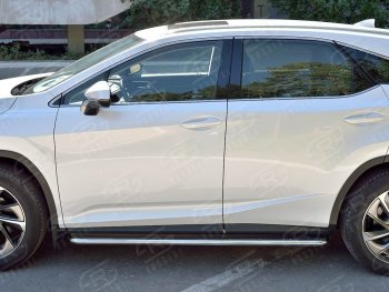 27 999 р. Широкая защита порогов с трубой диаметром 42 мм SLITKOFF v3 Lexus RX 200T AL20 дорестайлинг (2015-2017)  с доставкой в г. Кемерово. Увеличить фотографию 3