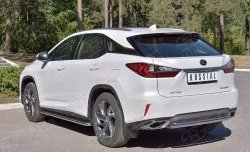 16 949 р. Защита заднего бампера (Ø63 мм, с полимерным покрытием) SLITKOFF  Lexus RX  200T (2015-2017) AL20 дорестайлинг  с доставкой в г. Кемерово. Увеличить фотографию 2