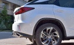 16 949 р. Защита заднего бампера (Ø63 мм, с полимерным покрытием) SLITKOFF  Lexus RX  200T (2015-2017) AL20 дорестайлинг  с доставкой в г. Кемерово. Увеличить фотографию 4
