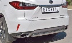 12 999 р. Защита заднего бампера (Ø75x42 мм, нержавейка) Russtal Lexus RX 200T AL20 дорестайлинг (2015-2017)  с доставкой в г. Кемерово. Увеличить фотографию 3