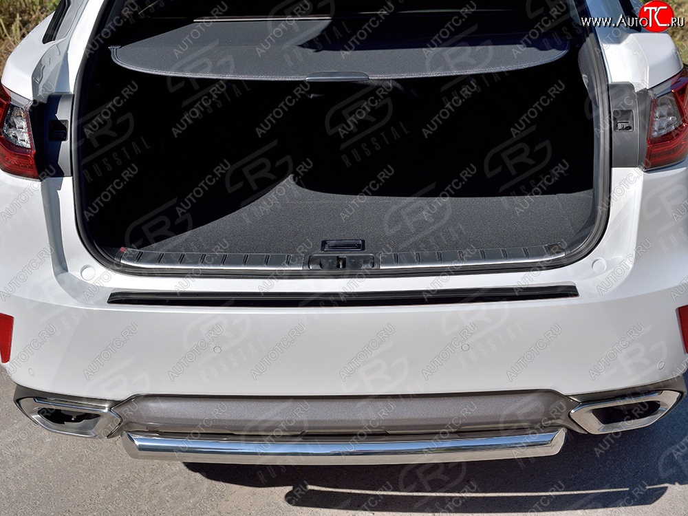 2 299 р. Накладка защитная на верхнюю часть заднего бампера Russtal Lexus RX 200T AL20 дорестайлинг (2015-2017)  с доставкой в г. Кемерово