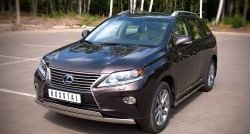 24 999 р. Защита переднего бампера (2 трубыØ75х42 мм, нержавейка) Russtal Lexus RX270 AL10 дорестайлинг (2010-2012)  с доставкой в г. Кемерово. Увеличить фотографию 4