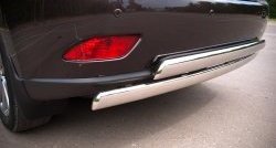 16 849 р. Защита заднего бампера (2 трубы Ø76х42 мм, нержавейка) Russtal Lexus RX350 AL10 дорестайлинг (2008-2012)  с доставкой в г. Кемерово. Увеличить фотографию 2