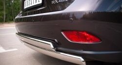 16 849 р. Защита заднего бампера (2 трубы Ø76х42 мм, нержавейка) Russtal Lexus RX350 AL10 дорестайлинг (2008-2012)  с доставкой в г. Кемерово. Увеличить фотографию 3