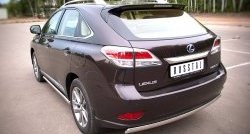 11 599 р. Защита заднего бампера (Ø75x42 мм, нержавейка) Russtal Lexus RX350 AL10 дорестайлинг (2008-2012)  с доставкой в г. Кемерово. Увеличить фотографию 4
