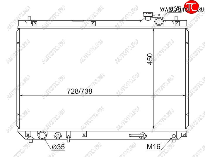 7 849 р. Радиатор двигателя SAT (пластинчатый, 3.0, МКПП/АКПП) Toyota Highlander XU20 рестайлинг (2003-2007)  с доставкой в г. Кемерово