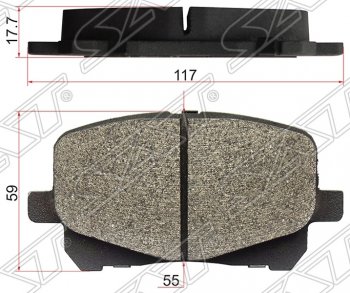 Колодки тормозные SAT (передние) Toyota Nadia  XN10 (1998-2003) дорестайлинг, рестайлинг минивэн