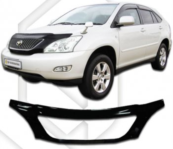 2 899 р. Дефлектор капота (exclusive) CA-Plastiс  Lexus RX300  XU30 - RX400H  XU30 (серия Classic черный, Без надписи)  с доставкой в г. Кемерово. Увеличить фотографию 1