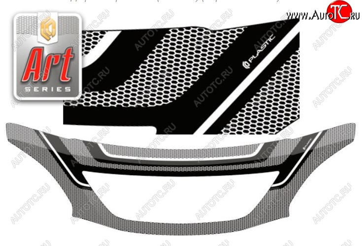 3 299 р. Дефлектор капота (exclusive) CA-Plastiс  Lexus RX300  XU30 - RX400H  XU30 (серия Art графит)  с доставкой в г. Кемерово