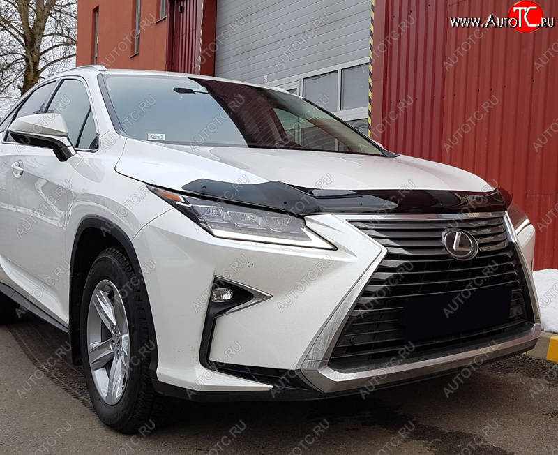 3 689 р. Дефлектор капота SIM Lexus RX350L AL20 дорестайлинг (2017-2019)  с доставкой в г. Кемерово