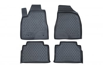 Комплект 3D ковриков салона Element (полиуретан) Lexus RX350 XU30 дорестайлинг (2003-2006) (Серые)