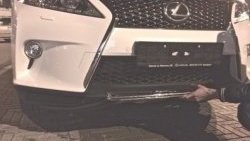 21 599 р. Накладка на передний бампер CT v4 v4 Lexus RX350 AL10 дорестайлинг (2008-2012) (Неокрашенная)  с доставкой в г. Кемерово. Увеличить фотографию 2